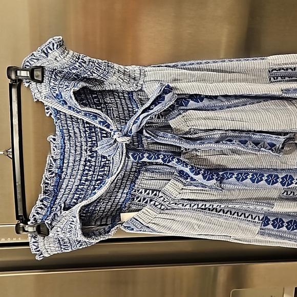 💕VERONICA BEARD💕 McKinney Strapless Cotton Maxi Dress Electric Blue Medium NWT - Picture 13 of 16